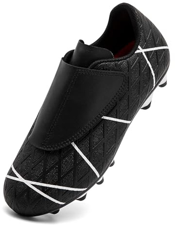 Unitysow Kids Football Boots Boys Girls Astro Turf Trainers Junior Soccer Athletics Sport Training Shoes Indoor Outdoor Football Shoes Unisex,Black 1,4 UK