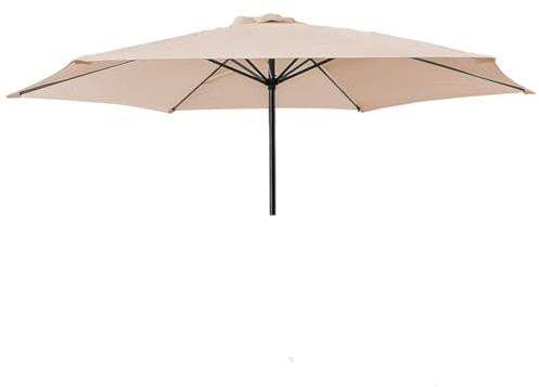 Acomoda Textil – Toldo Octogonal para Sombrilla de Jardín Redonda 3m. Repuesto de Parasol Grande y Resistente de 8 Varillas para Exterior, SOLO TOLDO DE REPUESTO, Beige