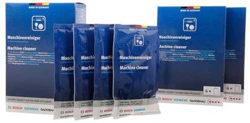 Reliapart Dishwasher Cleaner Sachets (3 Pack) Compatible for Bosch Siemens Dishwashers Grease And Limescale Removal 4 x 45g Per Box Deep Clean Formula Descaler And Degreaser Powder Dishwasher Care