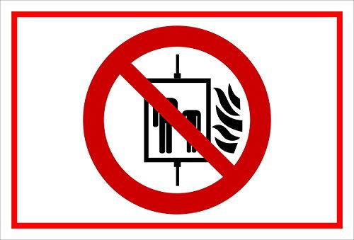 Melis-Folienwerkstatt Schild - Aufzug benutzen verboten - 30x20cm - 3mm Hartschaum – S00355-040-B 20 VAR