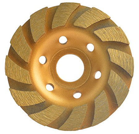 Premium Diamant Schleiftopf Schleifteller 105 mm x 22,2 mm Diamantschleiftopf Schleiftöpfe für Beton, Marmor, Granit, Naturstein, Kunststein, Ziegel, Mauerwerk, Putz, Estrich 12 Segs