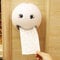 MMLsure Toilettenpapierhalter Box Ball Shaped Nette Bad Wc Wasserdichte Toilettenpapier Box Rollen Papierhalter für Bad (Weiß)