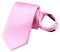 WANYING 6cm Cravate Zip Cravate étroit pour Homme Cravate de Sécurité Pré-nouée avec fermeture éclair Décontractée Business Longueur 48cm - Rose Uni