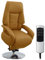Cavadore Ledersessel Edinburgh / Fernsehsessel mit Aufstehhilfe, elektrisch verstellbarer Relaxfunktion / 2 E-Motoren / 74 x 114 x 77 / Echtleder: gelb