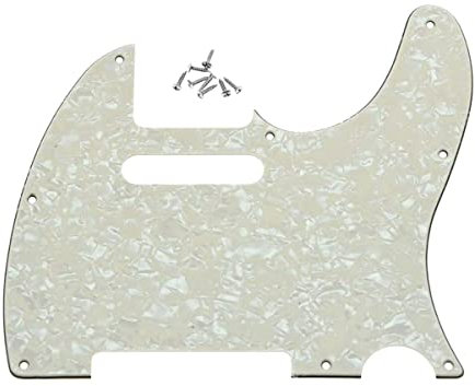 Dopro Schlagbrett für Tele Gitarre, 8 Löcher, passend für USA/Mexikanische Fender Telecaster, Aged Pearl