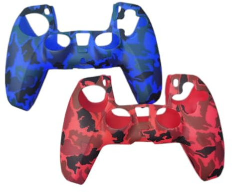 Bealuffe Lot de 2 coques de protection en silicone pour manette de PS5 avec embouts de préhension