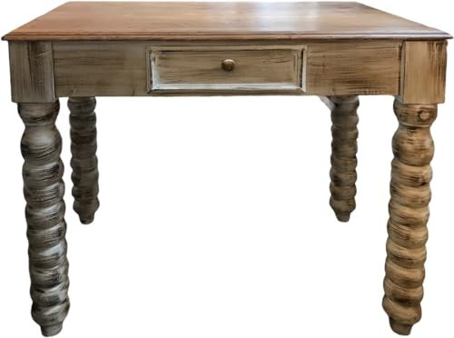 Casa Padrino Landhausstil Sekretär Antik Beige 91 x 56 x H. 76 cm - Massivholz Schreibtisch mit Schublade - Büromöbel im Landhausstil