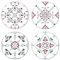 Interluxe LED Untersetzer RUND 4er Set - Ibiza Style Sant Antonio - Vier leuchtende Design Untersetzer als Tischdeko, Geschenkidee, Boho, Strand