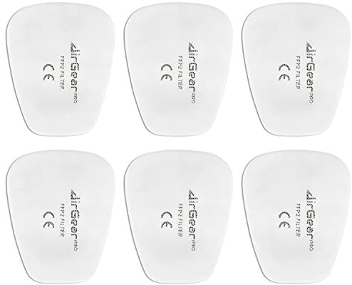 AirGearPro C-500 Filtri per Maschera di Protezione Respiratoria G-500/M-500, Antipolvere, Riutilizzabile per Verniciatura, Costruzione, Fai da te, Levigatura