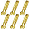 6PCS Mini Serving Tongs, 4Inch Rose Stainless Steel Sugar Cube Tongs, Sliver Small Ice Tongs for Tea and Coffee Party, Appetizers, Desserts by Sunenlyst (6PCS Gold)