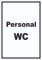 Personal WC Aufkleber mit Text hochkant A7 (74x105mm)