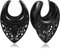 Vankula Ohr Tunnel Flesh Plug Saddles Hohl Edelstahl für Gestreckte Expander Ohrpiercing 19mm(3/4) Schwarz