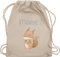Turnbeutel Rucksack - Tiere - Eichhörnchen Eichhorn Squirrel - Unisize - Naturweiß - stoffbeutel kindergarten kita baumwolle beutel personalisierte geschenke name sportbeutel kinder