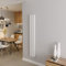 White Vertical Radiator Oval Double Panel Designer Tall Radiators 1600x236mm Central Heating Radiators