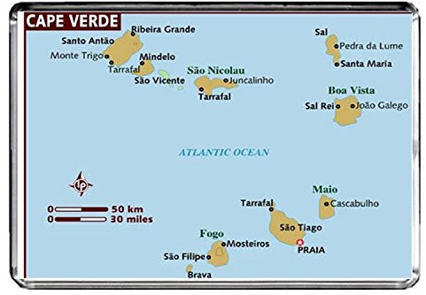 CAPE VERDE MAP REFRIDGERATOR MAGNET