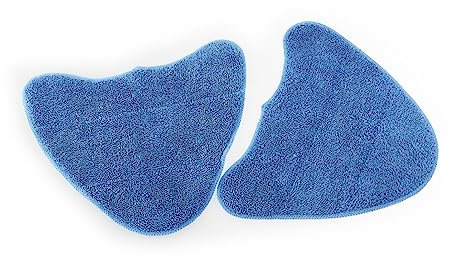 MERRYHAPY 2Pcs Replacement Microfiber Pads for Vax Steam Mop Washable Covers Hook Secure Fastening for Laminate Ceramic Hardwood Floors Blue