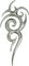 carstyling XXL 3D-Chrome-Sticker Tribal, Silber, Kunststoff, Fahrzeugembleme, Emblem, Auto, 100 x 45 mm