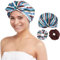 VI-FA Reusable Shower Caps for Women, Hair Shower Cap, Shower Cap Waterproof, Bathing Caps for Women,Shower Hat and Hair Drying Scrunchies Gift Set for Girls