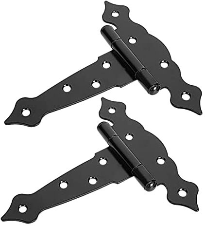 Hemobllo 2stücke Hochleistungs-tor-scharniere Für Holzzäune T-pfosten-scharniere Scheunenscharniere Für Holztore Aus Beschichtetem Eisen Wetterbeständig Mit Schrauben