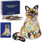 Puzzle Holzpuzzle Erwachsene 200 Teile Holzpuzzle Einzigartige Wooden Puzzle in Tierform Holzpuzzle Kinder Tierpuzzle Puzzle Katzen Wunderschön Verpackt in Einer Geschenkbox