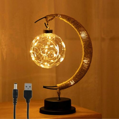 RANRAO Magical-Lunar Lampe, verzauberte Mondlampe, hängende Mondlampe, Magic-Moon Stehpult Lampen für Home Party Romantische Urlaub Dekor