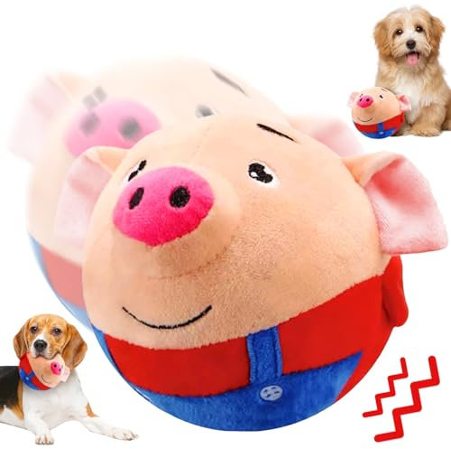 Active Moving Pet Plush Toy, Jouet Interactif pour Chien, Balle Rebondissante en Peluche pour Animaux de Compagnie, Chat et Chien