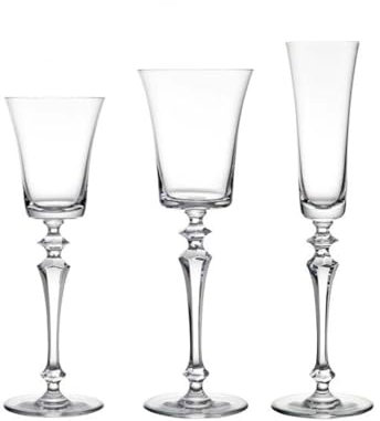 Rogaska Lot de 3 verres en cristal eau vin champagne Mod. Sofia 119965-119966 - 119967