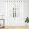 Hykiee 2er Set Sheer Voile Vorhänge mit Ösen Weiß Transparent Polyester Gardinen Weich Kurz Lang Curtains für Wohnzimmer Schlafzimmer Kinderzimmer Küchen (W 140 x H 240cm)