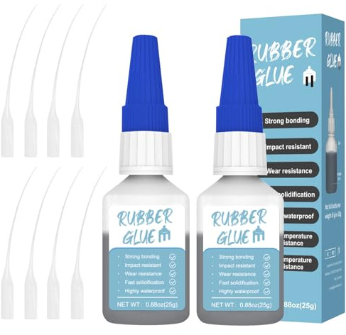 WAN2TLK 50g Black Rubber Glue, Super Instant Glue for Rubbers, Tire, Tube | Anti-clogging cap/Waterproof/High-Strength/Rubber Products Repair/Bonding Between Rubbers and Other Materials