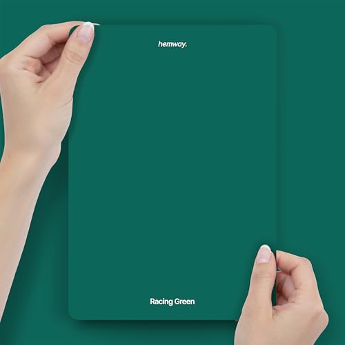Hemway Racing Green Peel & Stick Sample Chalk Paint, A5 Swatch | Accurate Colour, Mess-Free Alternative to Paint Tester Pots, Easy To Use, Eco-friendly, for Interior Furniture & Walls