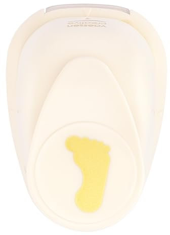 Vaessen Creative Troquel con pie – 1,4 x 2,4 cm – Perforadora para papel de manualidades, papel de arcilla, papel de scrapbooking o papel de decoupage