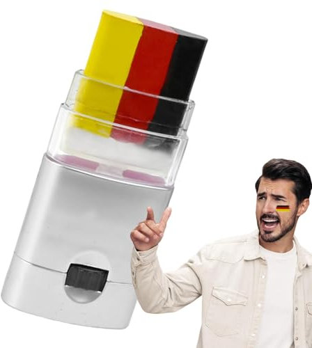 Wpsagek Pittura per il viso con bandiera tedesca, Pittura per il viso con bandiera nazionale per il trucco, Stick per pittura per il viso della Germania per eventi sportivi per di calcio
