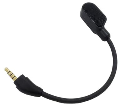 Yaowanguan Cloud III Micrófono,Mic Reemplazo Desmontables 3.5mm Game Boom Cancelación Ruido Micrófono con Indicador LED para HyperX Cloud III Wireless Auriculares Gaming(Negro)