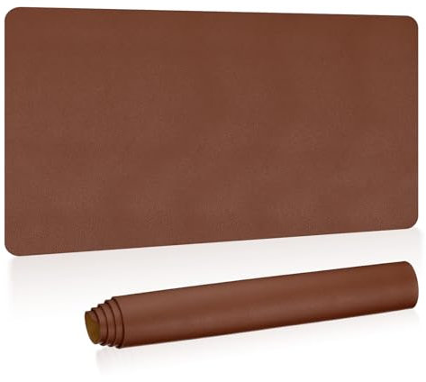 PATIKIL Schreibtischunterlage 80 x 38 cm, Rutschfeste Wasserdichte PU-Leder Schreibtisch unterlage Groß Schreibtischunterlagen Tischunterlage Schreibtisch Desk Mat, Dunkelbraun