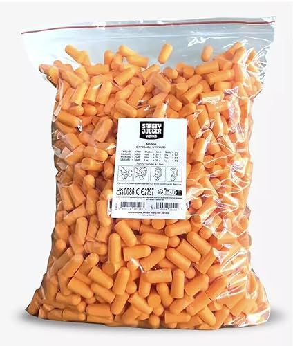 Generisch 1000x Gehörschutzstöpsel Nachfüllpack Großpack Festival, Veranstaltung, EN352, Ohrstöpsel, Lärmschutz aus Schaumstoff, Orange