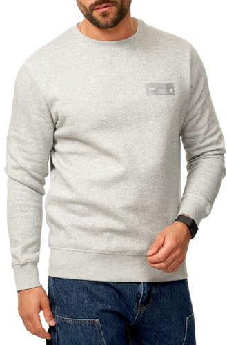 JACK & JONES Infinity Herren Sweatshirt POPS Sweater Light Grey L