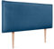 DHOME Kopfteil aus natürlichem Leinen, glatt, mit Besatz, gepolstert, für Schlafzimmer, modern, Top Trending (Marineblau, 110 x 105 cm mit Füßen (Betten mit 80/90/105 cm))