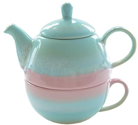 Sass & Belle Pastel Ombre Tea for One in Pink & Green