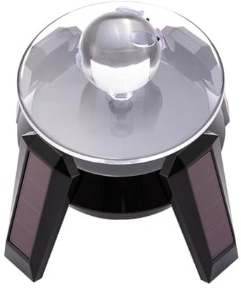 Garneck Electric Rotating Display Stand Turntable for Jewelry Small Devices Solar Battery-powered Abs Plastic for Showcasing Random Color