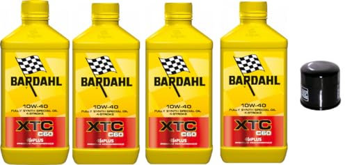 Tagliando manutenzione olio XTC C60 10W40 filtro compatibile con SUZUKI DL V-STROM 650 2007 2008 2009 B a r d a h l.