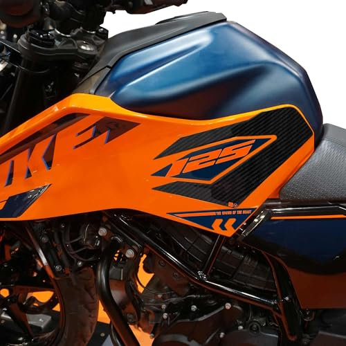 labelbike - Pegatinas 3D para Decoraciones y Protecciones Laterales del Depósito Tanque de Moto compatibles con KTM 125 Duke 2024-2025