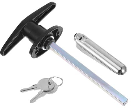 ETHZZLE Shaped Handle Lock Set Keyless Front Door Lock for Safety Black Rvs Furniture Toolboxes