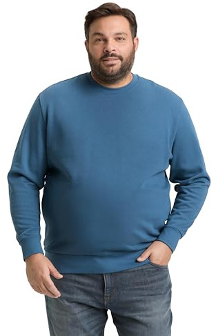 TOM TAILOR Herren Plussize Plus Size-Basic Sweatshirt in Unifarben