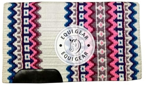 EQUIEMPRESS Sattelunterlage Western Show/Westernsatteldecke aus Neuseelandwolle, Top Wool Pad Sensor Flex (Anpassung möglich) A-261 (34 x 40)