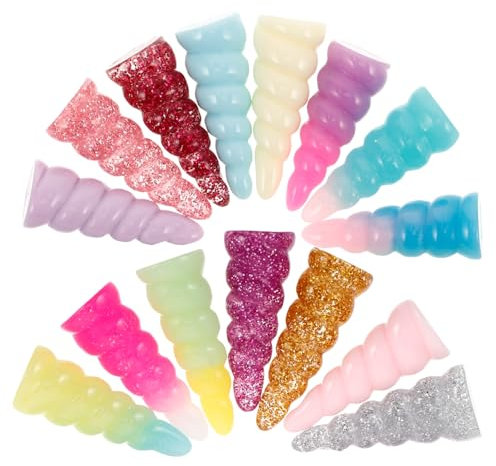 SOPOTUTU 25stücke Einhornhorn-dekorationen Aus Resin Für Diy-haarbänder Und Cosplay Mehrzweck-horn-accessoires Für Kreative Haardekorationen Und Bastelprojekte