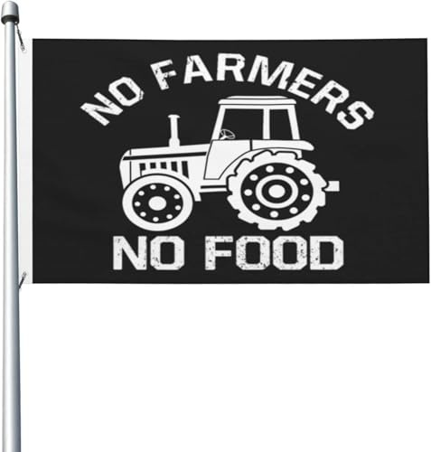 Drapeau Je Soutiens Les Agriculteurs. Pas D'Agriculteur, Pas De Nourriture. Décoratif Drapeaux Renforcé Avec Bannière, Pour Les Bureaux, Les Défilés, Jardin, 90x150cm