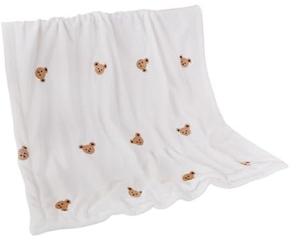 RETUOLWAG Weiche Flanelldecke für Kleinkinder mit Bären-Designs, Kinderdecke, einfach zu tragen, geeignet für den Innen- und Außenbereich, Flanell-Babydecke
