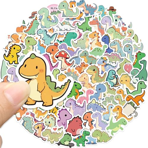 Gxdamxz Dinosaurier, Dino Sticker Cartoon Aufkleber für Fahrrad, Roller, Notebook, Dinosaur Stickers, 100 Stück