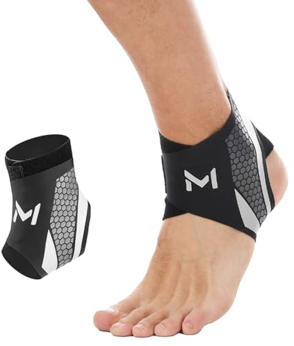 Vyranut Cavigliera Sportiva 2 Pezzi – Supporto Elastica in Nylon Traspirante con Doppia Fascia Regolabile a U – Unisex, per Corsa, Calcio, Fitness, Recupero Articolare (Taglia unica Nero + Grigio)