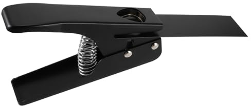 MAGICLULU Gitarren Plektrum Stanzer aus Eisen mit Anti Rutsch Silikonpolster und Standard Loch Design für Präzises Stanzen von Plektren